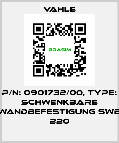 P/n: 0901732/00, Type: SCHWENKBARE WANDBEFESTIGUNG SWB 220 Vahle