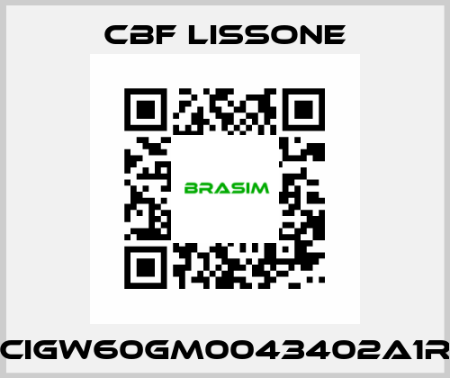 CIGW60GM0043402A1R CBF LISSONE