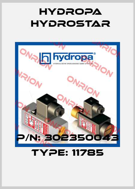 P/N: 302350043 Type: 11785 Hydropa Hydrostar