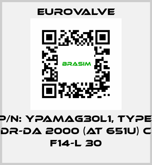 P/N: YPAMAG30L1, Type: DR-DA 2000 (AT 651U) C F14-L 30 Eurovalve