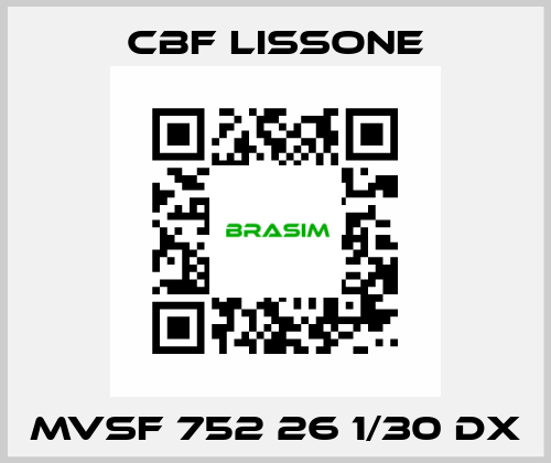 MVSF 752 26 1/30 DX CBF LISSONE