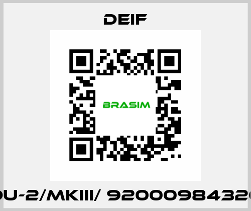 DU-2/MKIII/ 92000984320 Deif