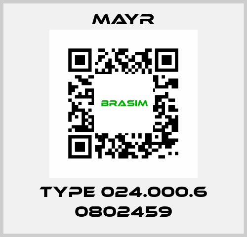 Type 024.000.6 0802459 Mayr