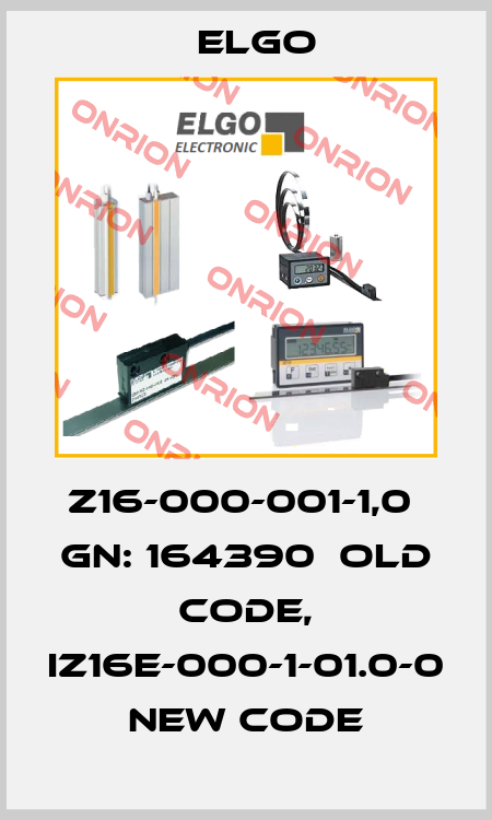 Z16-000-001-1,0  GN: 164390  old code, IZ16E-000-1-01.0-0 new code Elgo