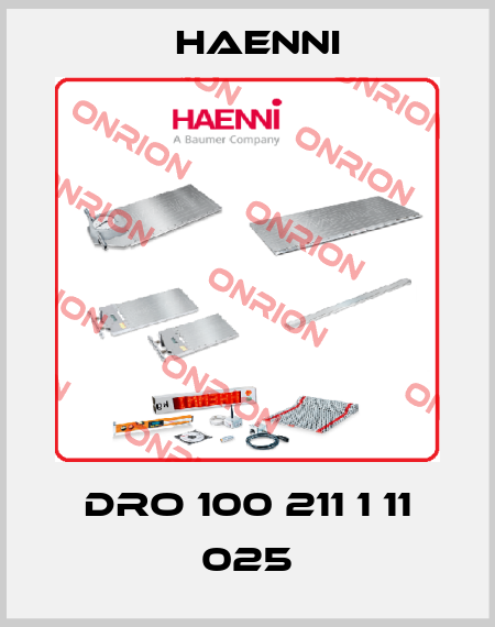 DRO 100 211 1 11 025 Haenni
