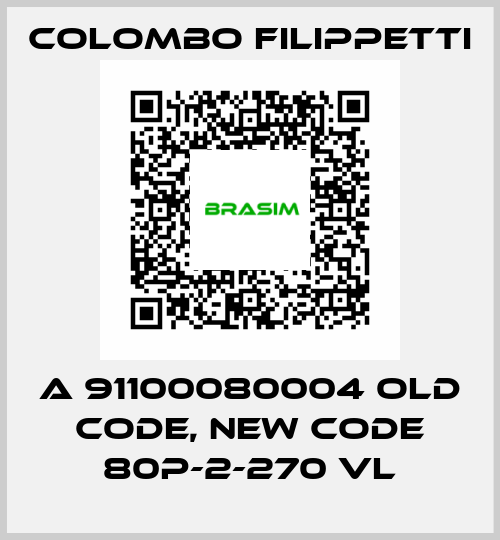 A 91100080004 old code, new code 80P-2-270 VL Colombo Filippetti
