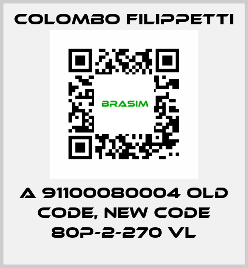 A 91100080004 old code, new code 80P-2-270 VL Colombo Filippetti