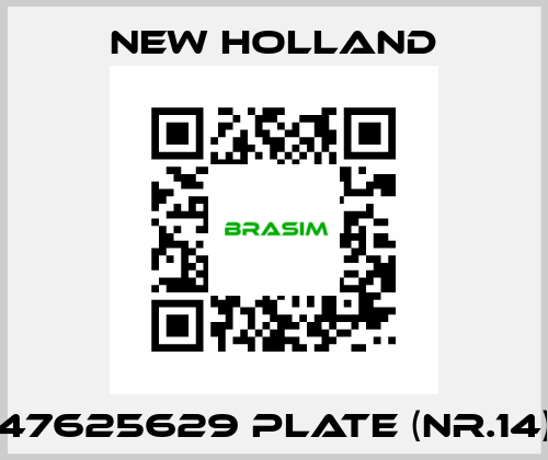 47625629 plate (nr.14) new holland