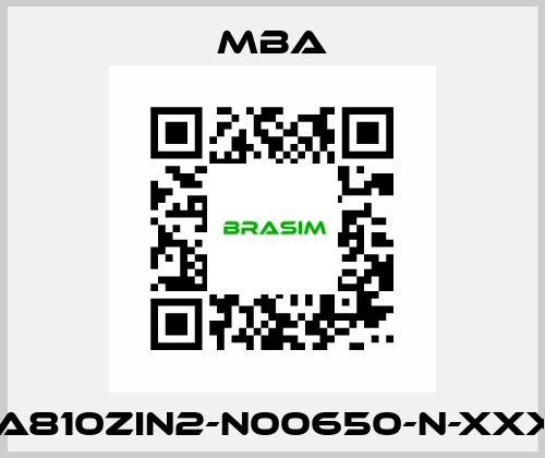 MBA810ZIN2-N00650-N-XXXXX MBA