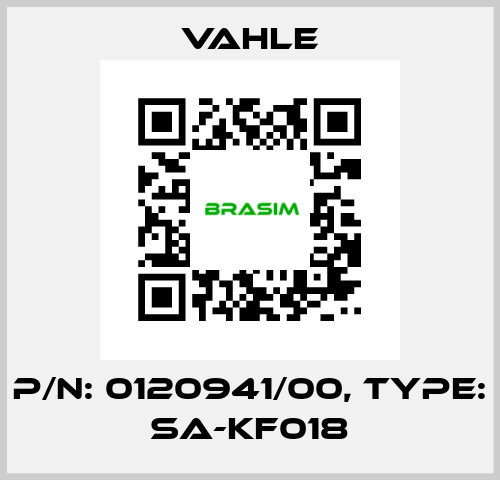 P/n: 0120941/00, Type: SA-KF018 Vahle