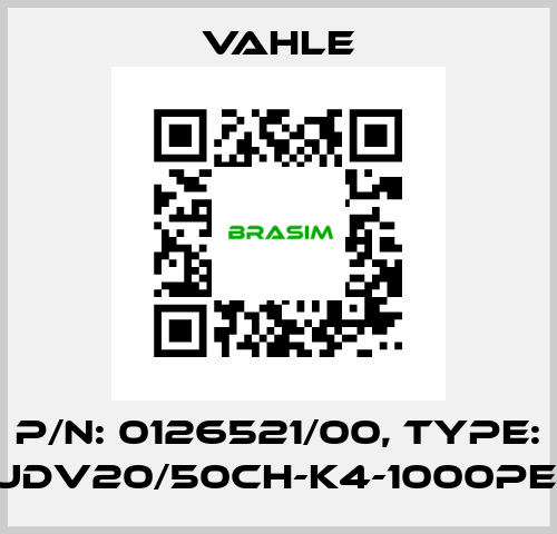 P/n: 0126521/00, Type: DT-UDV20/50CH-K4-1000PE-AA Vahle