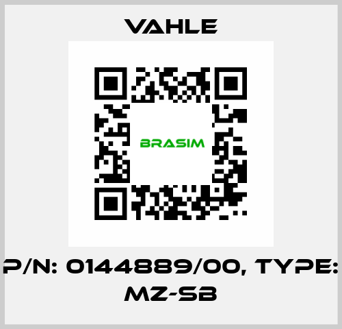 P/n: 0144889/00, Type: MZ-SB Vahle