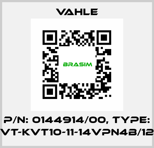 P/n: 0144914/00, Type: VT-KVT10-11-14VPN4B/12 Vahle