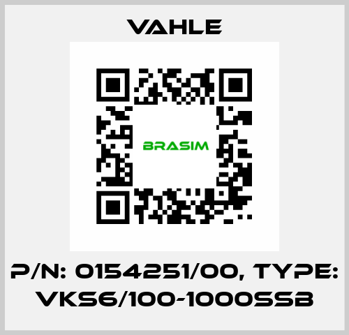 P/n: 0154251/00, Type: VKS6/100-1000SSB Vahle