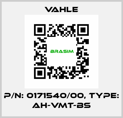 P/n: 0171540/00, Type: AH-VMT-BS Vahle