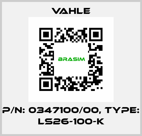 P/n: 0347100/00, Type: LS26-100-K Vahle