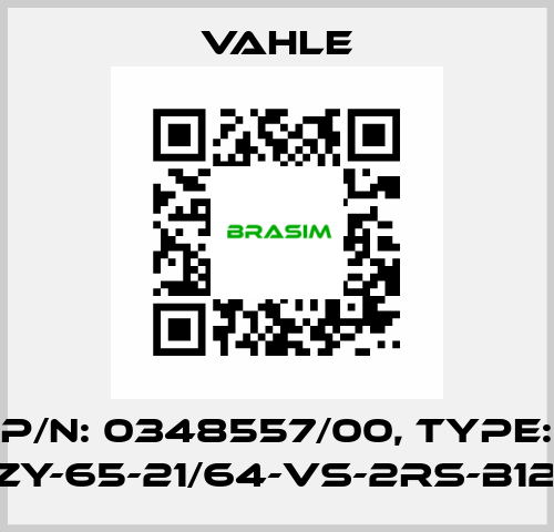 P/n: 0348557/00, Type: LR-ZY-65-21/64-VS-2RS-B12-A4 Vahle