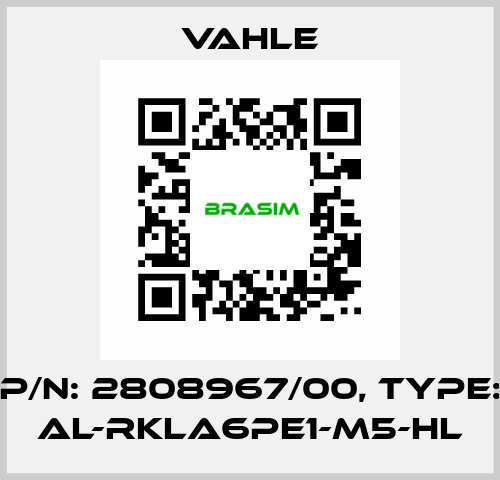 P/n: 2808967/00, Type: AL-RKLA6PE1-M5-HL Vahle