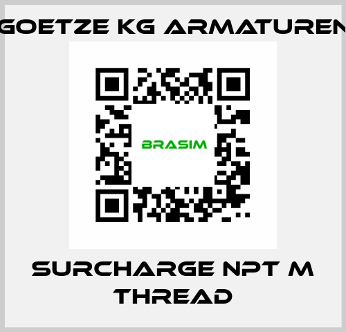 surcharge NPT m thread Goetze KG Armaturen