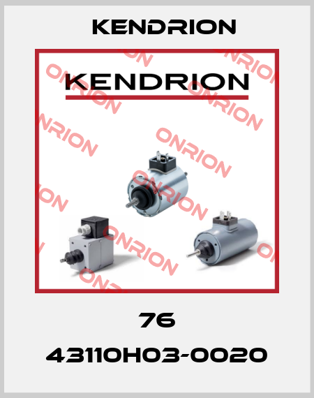 76 43110H03-0020 Kendrion