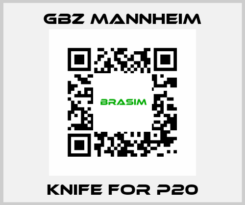 knife for P20 GBZ MANNHEIM