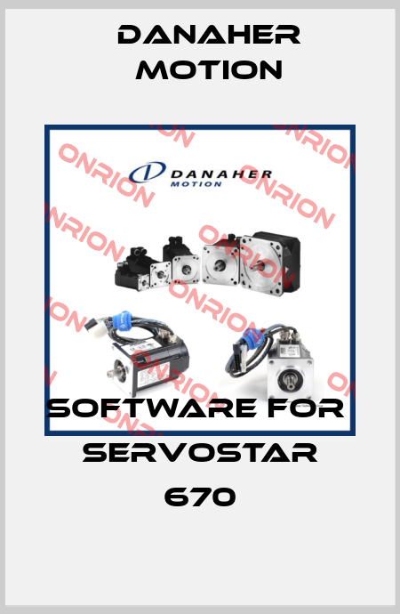 Software for  SERVOSTAR 670 Danaher Motion