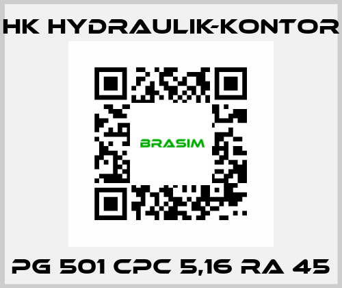 PG 501 CPC 5,16 RA 45 HK HYDRAULIK-KONTOR