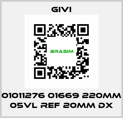 01011276 01669 220mm 05VL REF 20mm DX Givi