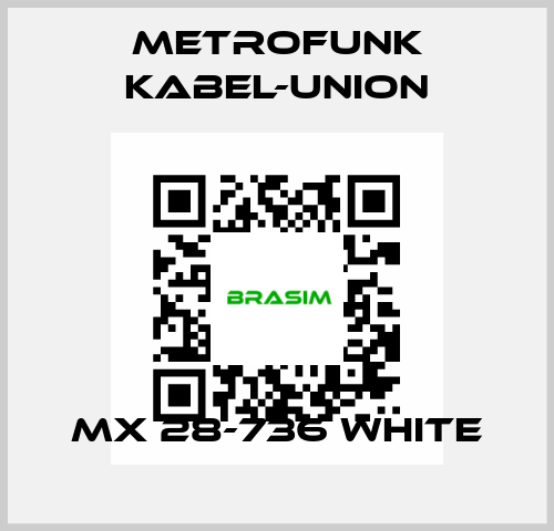 MX 28-736 white METROFUNK KABEL-UNION