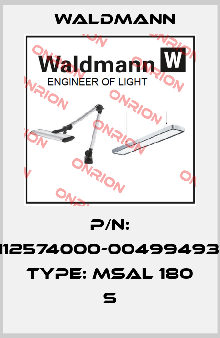 P/N: 112574000-00499493, Type: MSAL 180 S Waldmann