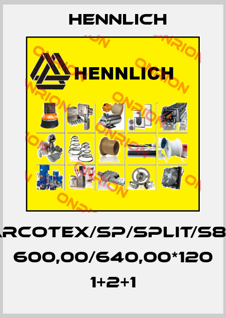 CARCOTEX/SP/SPLIT/S800 600,00/640,00*120 1+2+1 Hennlich