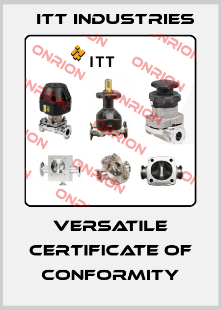 Versatile Certificate of Conformity Itt Industries