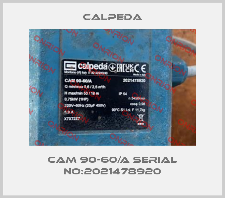 CAM 90-60/A Serial No:2021478920-big