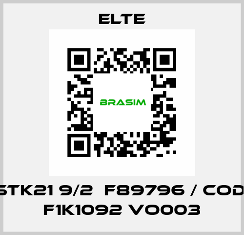 STK21 9/2  F89796 / cod: F1K1092 VO003 Elte