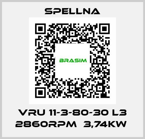 VRU 11-3-80-30 L3 2860RPM  3,74KW  Spellna