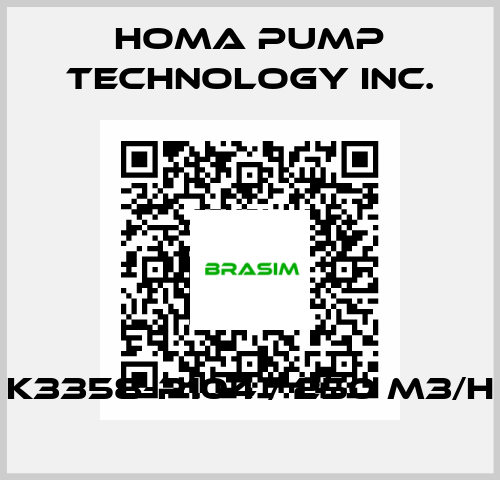 K3358-P104 / 250 M3/H Homa Pump Technology Inc.