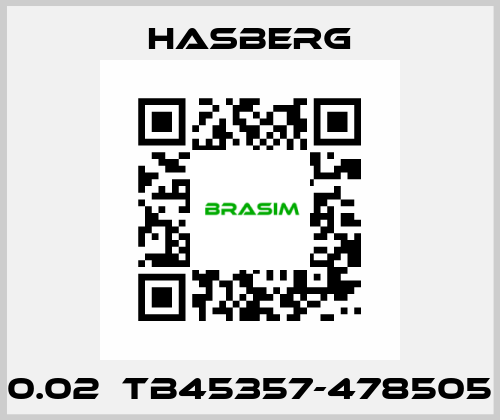 0.02	TB45357-478505 Hasberg