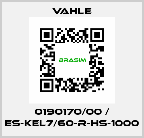 0190170/00 / ES-KEL7/60-R-HS-1000 Vahle