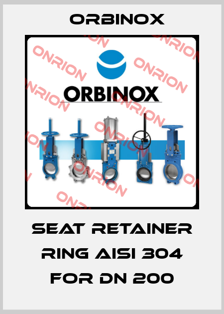 Seat Retainer Ring AISI 304 for DN 200 Orbinox