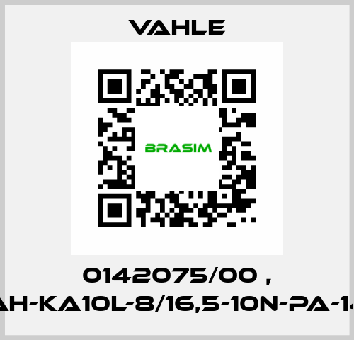 0142075/00 , AH-KA10L-8/16,5-10N-PA-14 Vahle