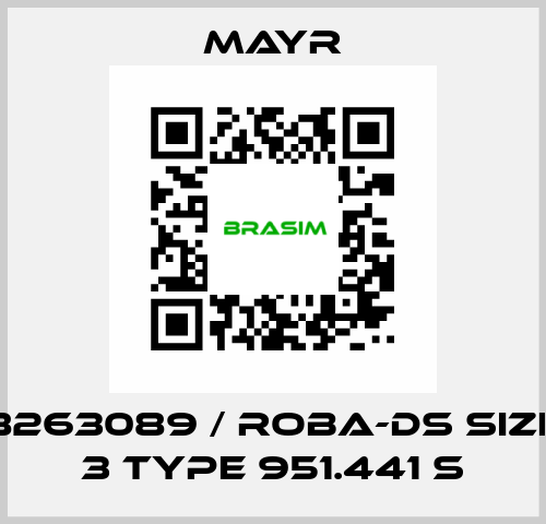 8263089 / ROBA-DS Size 3 Type 951.441 S Mayr