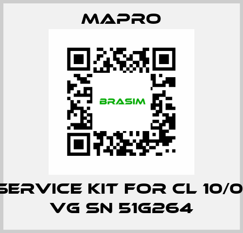 Service kit for CL 10/01 VG SN 51G264 Mapro