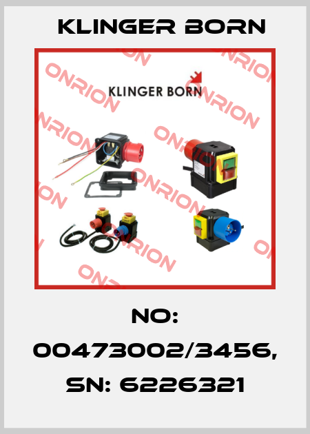 NO: 00473002/3456, SN: 6226321 Klinger Born