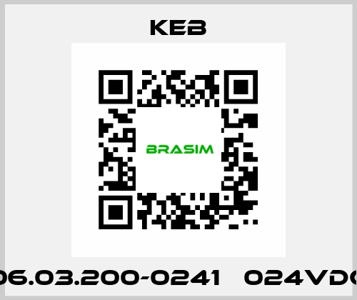 06.03.200-0241   024VDC KEB