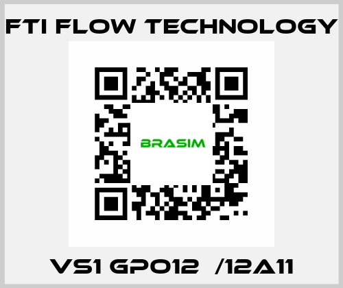 VS1 GPO12  /12A11 Fti Flow Technology