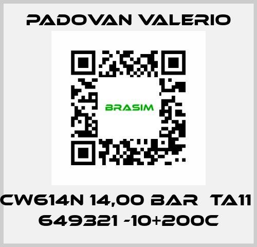 CW614N 14,00 BAR  TA11  649321 -10+200C PADOVAN VALERIO