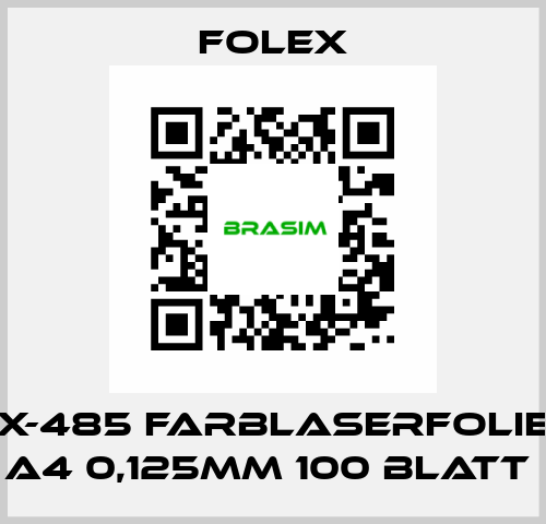 X-485 FARBLASERFOLIE A4 0,125MM 100 BLATT  Folex