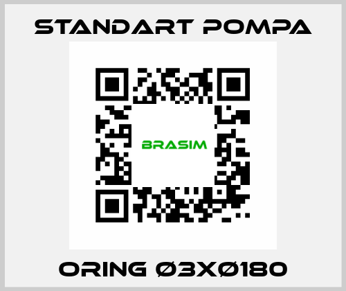 ORING Ø3xØ180 STANDART POMPA
