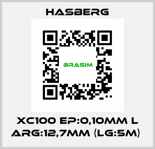 XC100 EP:0,10MM L ARG:12,7MM (LG:5M)  Hasberg