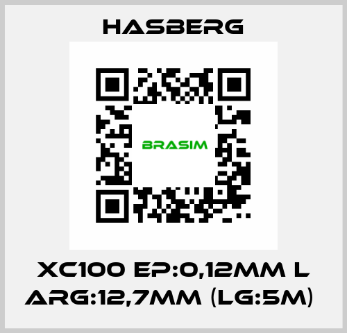 XC100 EP:0,12MM L ARG:12,7MM (LG:5M)  Hasberg